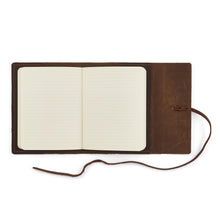 Load image into Gallery viewer, Writers Log Small Refillable Leather Notebook