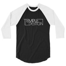 Load image into Gallery viewer, Temple Design 2 3/4 Sleeve Baseball T-Shirt