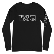 Load image into Gallery viewer, Temple Design Unisex Long Sleeve Tee with White Logo