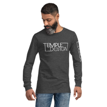 Load image into Gallery viewer, Temple Design Unisex Long Sleeve Tee with White Logo
