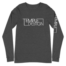 Load image into Gallery viewer, Temple Design Unisex Long Sleeve Tee with White Logo