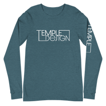Load image into Gallery viewer, Temple Design Unisex Long Sleeve Tee with White Logo