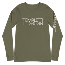 Load image into Gallery viewer, Temple Design Unisex Long Sleeve Tee with White Logo
