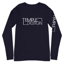Load image into Gallery viewer, Temple Design Unisex Long Sleeve Tee with White Logo