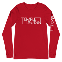 Load image into Gallery viewer, Temple Design Unisex Long Sleeve Tee with White Logo