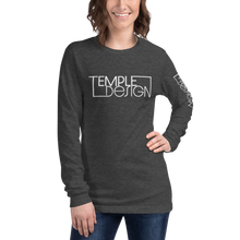 Load image into Gallery viewer, Temple Design Unisex Long Sleeve Tee with White Logo
